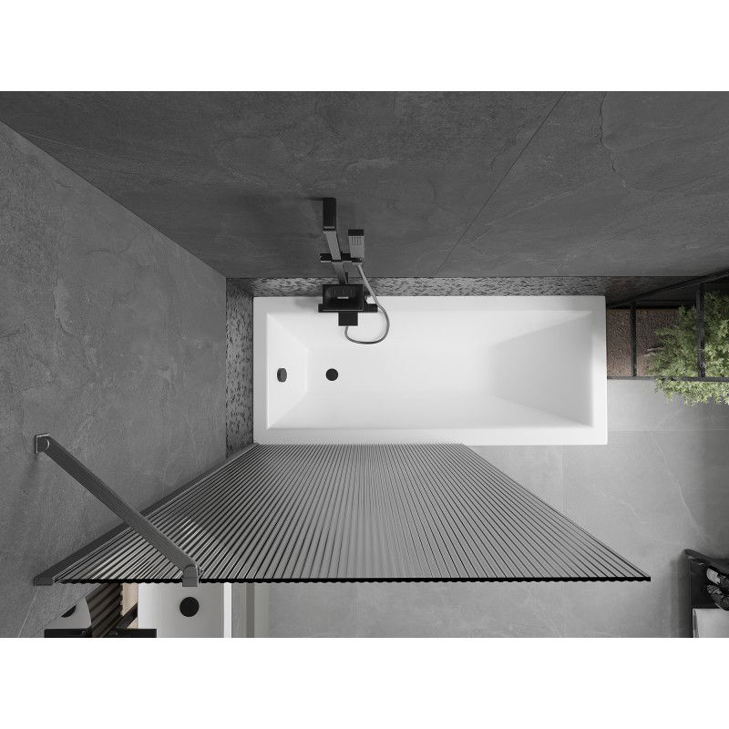 Mexen Next paravan de baie cu un singur panou 100 x 150 cm, dungi, gri armă periat - 895-100-000-00-09-66