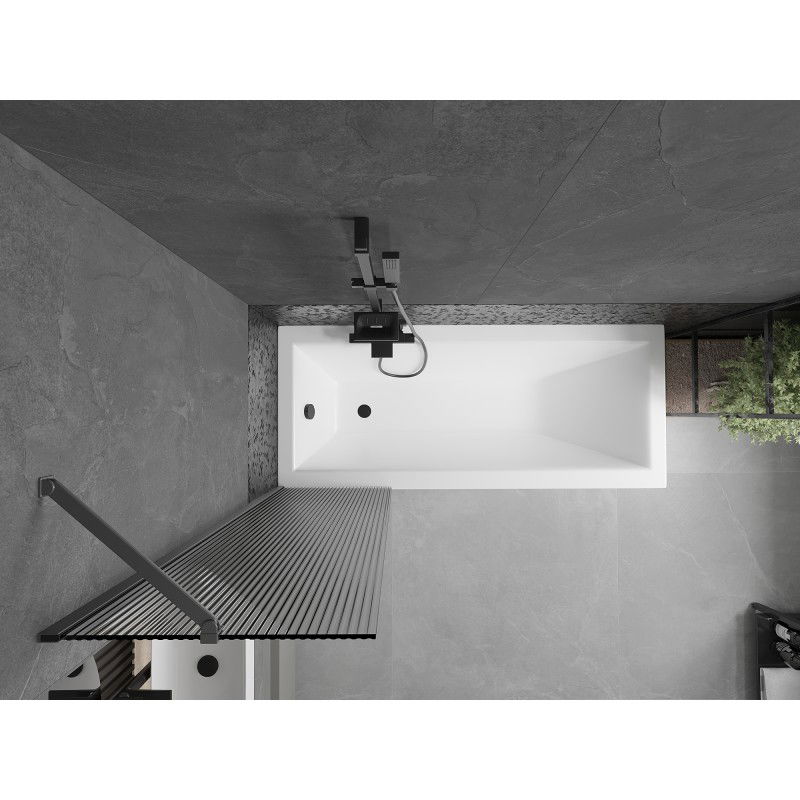 Mexen Next paravan de baie cu 1 panou 50 x 150 cm, dungi, metal armat - 895-050-000-00-09-95