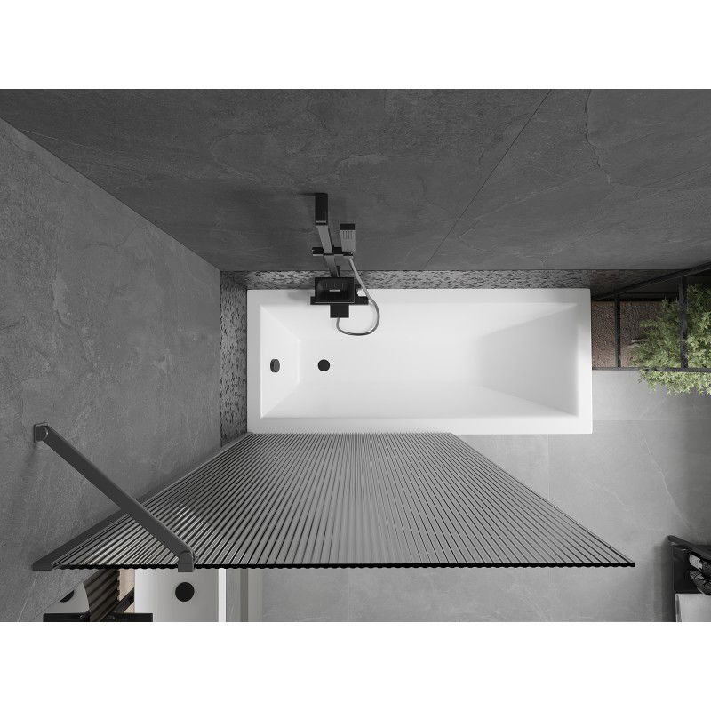 Mexen Next paravan de baie cu un singur panou 100 x 150 cm, dungi, gun metal - 895-100-000-00-09-95