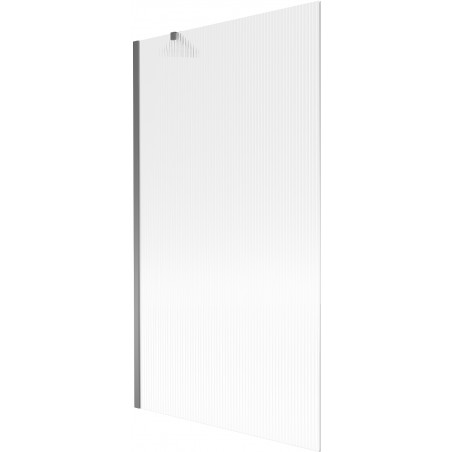 Mexen Next egyajtós kádparaván, 100 x 150 cm, prizmás, gun metal - 895-100-000-00-09-95