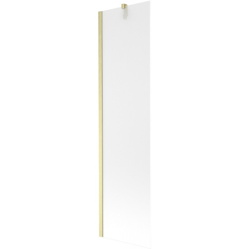 Mexen Next kádparaván 1-szárnyú 50 x 150 cm, zúzott üveg, arany kefe - 895-050-000-00-30-55