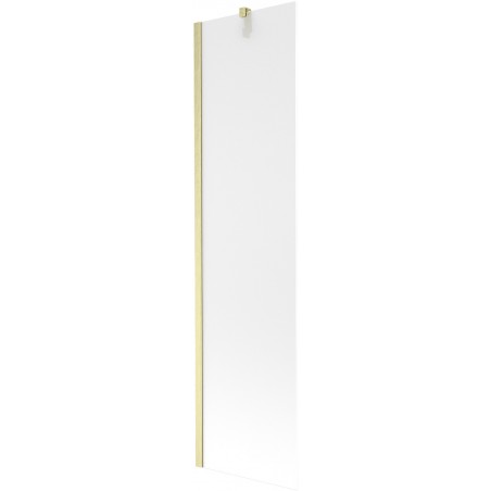 Mexen Next kádparaván 1-szárnyú 50 x 150 cm, zúzott üveg, arany kefe - 895-050-000-00-30-55