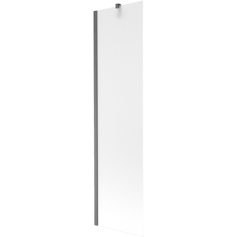 Mexen Next fürdőkád paraván, 1-szárnyú 50 x 150 cm, zúzmarás, gun gray kefe - 895-050-000-00-30-66