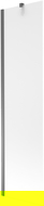 Mexen Next paravan baie 1-panou 50 x 150 cm, mat, gun metal - 895-050-000-00-30-95
