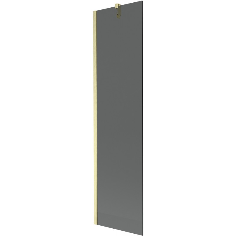 Mexen Next kádparaván, 1 szárnyú, 50 x 150 cm, grafit, arany szálcsiszolt - 895-050-000-00-40-55