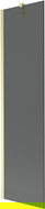 Mexen Next paravan de baie cu 1 panou 50 x 150 cm, grafit, auriu periat - 895-050-000-00-40-55
