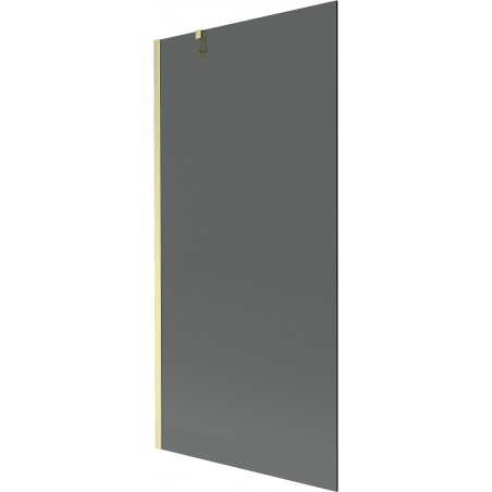 Paravan cadă Mexen Next cu 1 panou 90 x 150 cm, grafit, auriu periat - 895-090-000-00-40-55