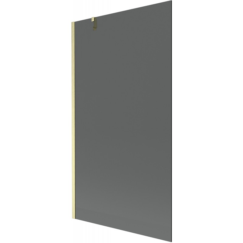Mexen Next 1-szárnyú fürdőkád paraván 100 x 150 cm, grafit, arany kefélt - 895-100-000-00-40-55