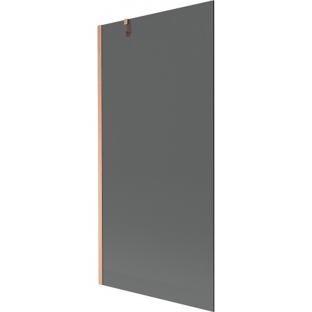 Mexen Next 1-szárnyú kádparaván 90 x 150 cm, grafit, kefe réz - 895-090-000-00-40-65
