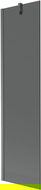 Mexen Next paravan de baie, 1-panou, 50 x 150 cm, grafit, gri armă periat - 895-050-000-00-40-66