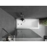 Mexen Next paravan cadă 1-canat 100 x 150 cm, grafit, gun gray periat - 895-100-000-00-40-66