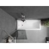 Paravan de baie Mexen Next cu 1 panou 60 x 150 cm, grafit, nichel periat - 895-060-000-00-40-97