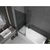 Paravan cadă Mexen Next cu 1 panou 70 x 150 cm, grafit, nichel periat - 895-070-000-00-40-97