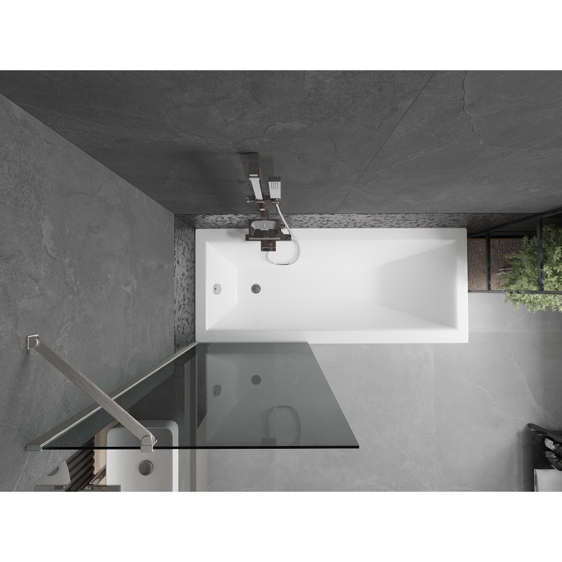 Mexen Next paravan cadă 1-canată 70 x 150 cm, grafit, nichel periat - 895-070-000-00-40-97