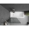 Mexen Next paravan pentru cadă, 1-panou 80 x 150 cm, grafit, nichel periat - 895-080-000-00-40-97