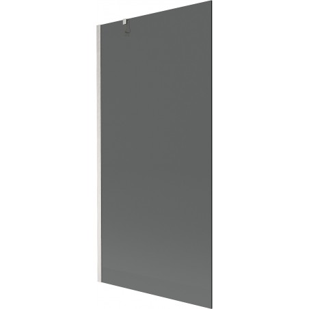 Mexen Next 1-szárnyú fürdőszobai paraván 90 x 150 cm, grafit, kefélt nikkel - 895-090-000-00-40-97