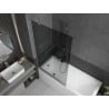 Mexen Next panou fix de cadă 1-canat 100 x 150 cm, grafit, nichel periat - 895-100-000-00-40-97