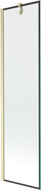 Mexen Next egyszárnyú fürdőkád paraván 50 x 150 cm, fekete keret, arany szálcsiszolt - 895-050-000-00-70-55