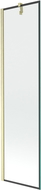 Mexen Next paravan de baie cu 1 canat 50 x 150 cm, ramă neagră, auriu periat - 895-050-000-00-70-55