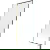 Paravan cadă Mexen Next 1-canat 80 x 150 cm, model negru, auriu periat - 895-080-000-00-70-55