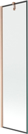 Mexen Next paravan de cadă cu 1 panou 50 x 150 cm, ramă neagră, cupru periat - 895-050-000-00-70-65