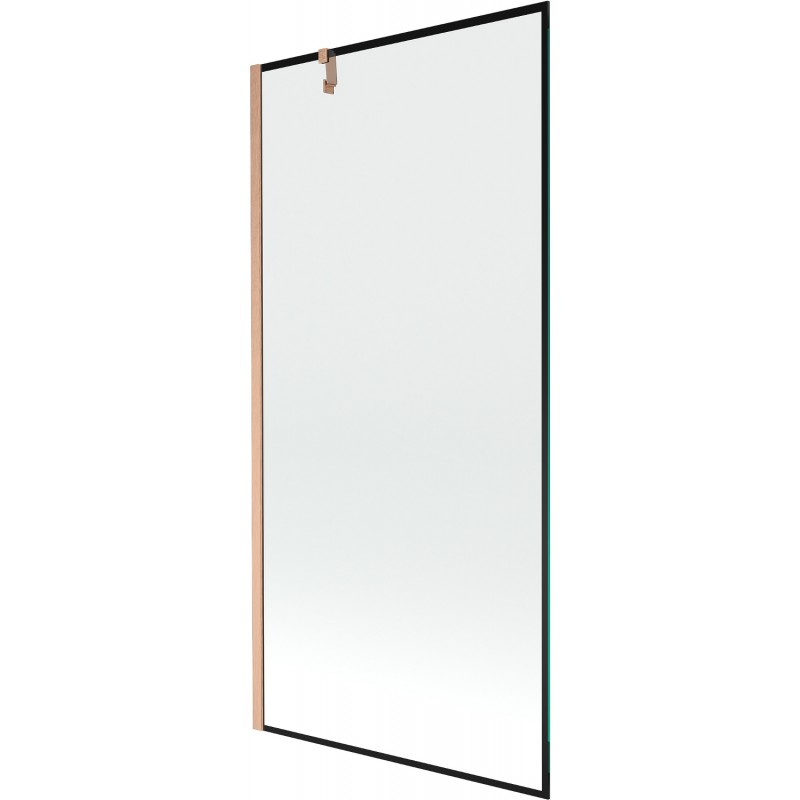 Mexen Next 1-szárnyas kádparaván 90 x 150 cm, fekete minta, kefe ecset bronz - 895-090-000-00-70-65