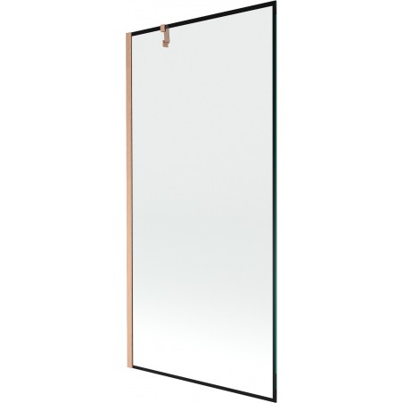 Mexen Next 1-szárnyas kádparaván 90 x 150 cm, fekete minta, kefe ecset bronz - 895-090-000-00-70-65