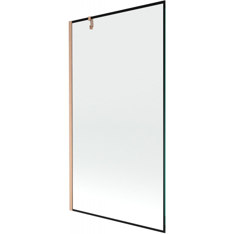 Mexen Next paravan de cadă, 1-panou, 100 x 150 cm, model negru, cupru periat - 895-100-000-00-70-65