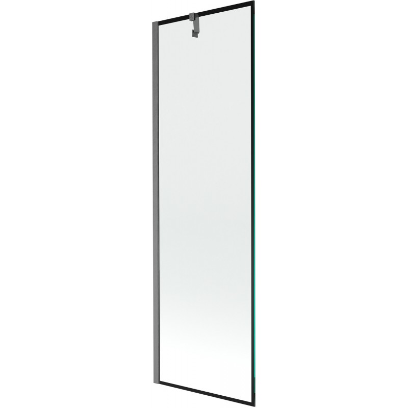 Mexen Next egyszárnyú kádparaván, 60 x 150 cm, fekete keret, gun gray kefe - 895-060-000-00-70-66