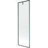 Mexen Next panou pentru cadă de baie cu 1 panou rabatabil 60 x 150 cm, cadru negru, gun gray periat - 895-060-000-00-70-66
