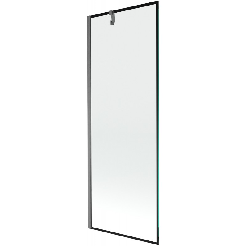 Mexen Next 1-szárnyú fürdőszobai paraván 70 x 150 cm, fekete minta, fegyverszürke kefével - 895-070-000-00-70-66