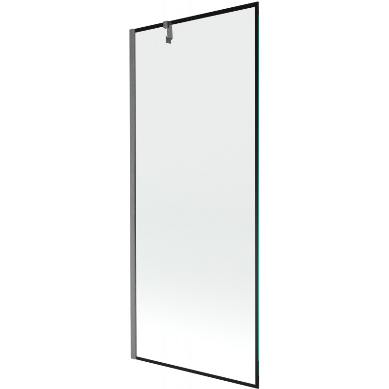 Mexen Next 1-szárnyas kádparaván 80 x 150 cm, fekete minta, gun gray csiszolt - 895-080-000-00-70-66