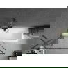 Mexen Next 1-szárnyú fürdőszobai paraván 90 x 150 cm, fekete minta, szálcsiszolt gun gray - 895-090-000-00-70-66