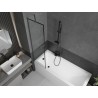 Mexen Next paravan cadă 1-batant 50 x 150 cm, ramă neagră, gun metal - 895-050-000-00-70-95