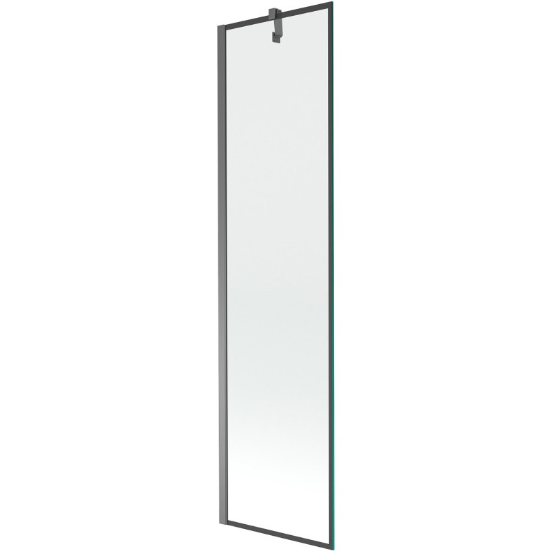 Mexen Next paravan cadă 1-batant 50 x 150 cm, ramă neagră, gun metal - 895-050-000-00-70-95