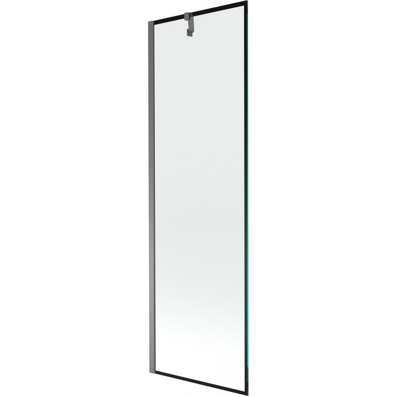 Mexen Next 1-szárnyú kádparaván, 60 x 150 cm, fekete keret, gun metal - 895-060-000-00-70-95