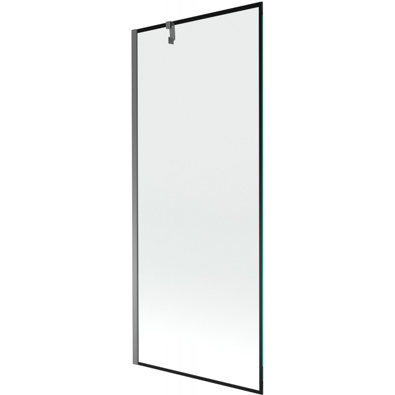 Mexen Next egyszárnyú kádparaván 80 x 150 cm, fekete keret, gun metal - 895-080-000-00-70-95