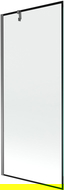 Mexen Next paravan de baie cu 1 panou 80 x 150 cm, ramă neagră, gun metal - 895-080-000-00-70-95