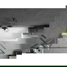 Mexen Next egyoldalas kádparaván 90 x 150 cm, fekete minta, fegyverfém - 895-090-000-00-70-95