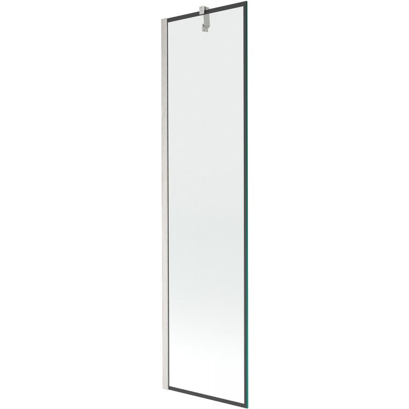 Mexen Next egyajtós fürdőszobai paraván 50 x 150 cm, fekete minta, matt nikkel - 895-050-000-00-70-97