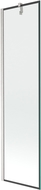 Mexen Next fürdőkád paraván, 1-szárnyú, 50 x 150 cm, fekete keret, kefélt nikkel - 895-050-000-00-70-97