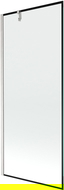 Mexen Next 1-szárnyas zuhanyfal 80 x 150 cm, fekete keret, matt nikkel - 895-080-000-00-70-97