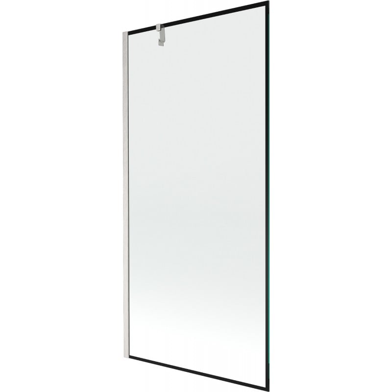 Mexen Next egyajtós kádparaván 90 x 150 cm, fekete keret, kefélt nikkel - 895-090-000-00-70-97