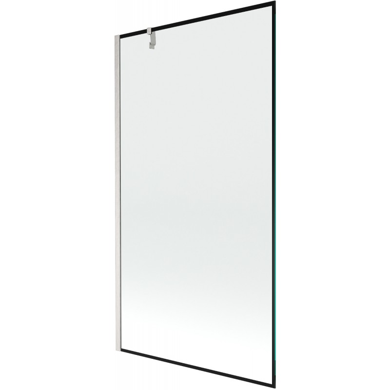 Mexen Next paravan pentru cadă, cu 1 canat, 100 x 150 cm, cadru negru, nichel periat - 895-100-000-00-70-97