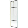 Paravan de cadă Mexen Next 1-canat 60 x 150 cm, model negru, auriu periat - 895-060-000-00-77-55