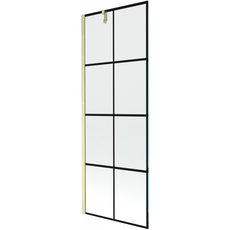 Paravan cadă Mexen Next 1-panis, 70 x 150 cm, model negru, auriu periat - 895-070-000-00-77-55