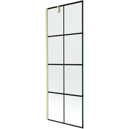 Paravan cadă Mexen Next 1-panis, 70 x 150 cm, model negru, auriu periat - 895-070-000-00-77-55