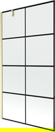 Paravan cadă Mexen Next 1-panou 100 x 150 cm, model negru, auriu mat - 895-100-000-00-77-55