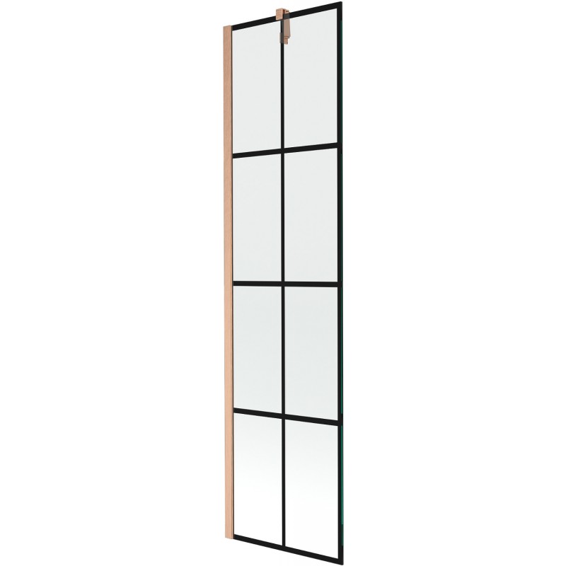 Mexen Next paravan de cadă 1-batant 50 x 150 cm, model negru, cupru periat - 895-050-000-00-77-65