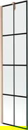 Mexen Next paravan de cadă 1-batant 50 x 150 cm, model negru, cupru periat - 895-050-000-00-77-65